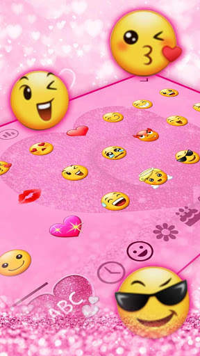 Glitter Love Heart Keyboard screenshot 2