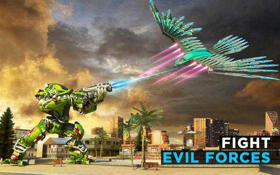 Robot Transforming Wild Eagle Cop Car- Robot Games screenshot 9