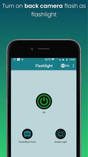 Free Flashlight App - Front / Back / Screen Light screenshot 1