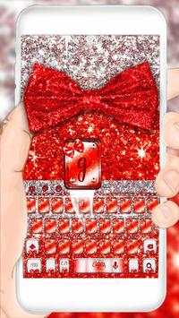 Red Glitter Bow Theme screenshot 2