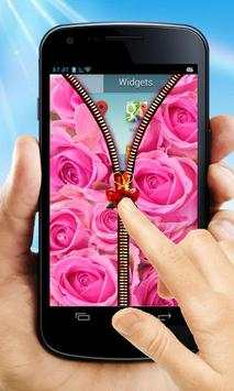 Rose Zipper Lock Screen screenshot 23