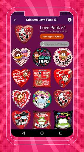 💝 Romantic stickers and love phrases for WhatsApp screenshot 2