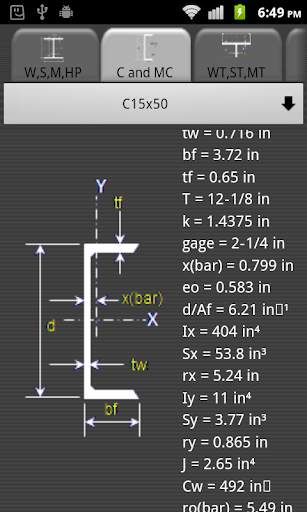 AISC Steel Tables screenshot 6
