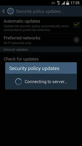 Samsung Security Policy Update screenshot 3