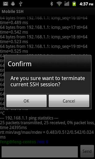 Mobile SSH (Secure Shell) screenshot 8