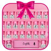 Pink Glitter Bow Keyboard Theme 10001004