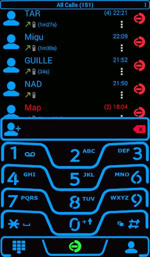 Theme Neon V3 Blue RocketDial screenshot 1