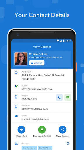 vCard Global Business Card 3 تصوير الشاشة