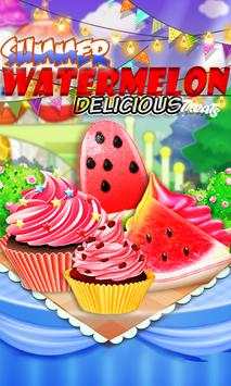 Summer Watermelon Ice Candy: Slice & Cupcake Game screenshot 1