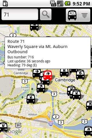 BostonBusMap screenshot 2