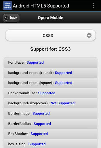 HTML5 Supported for Android -Check browser support screenshot 12