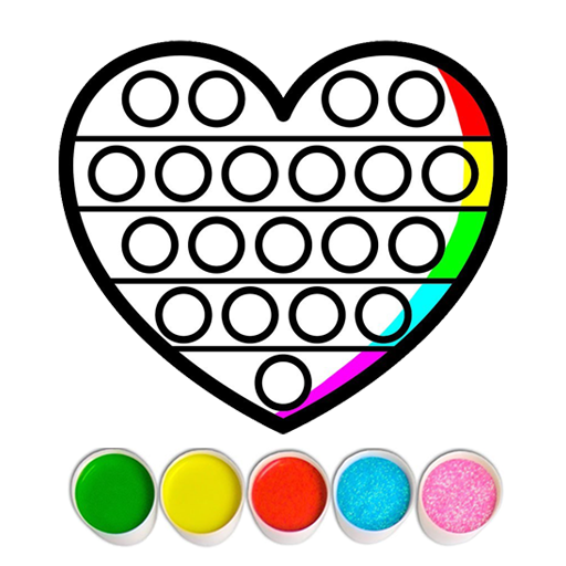 Glitter Pop It Coloring Game icon