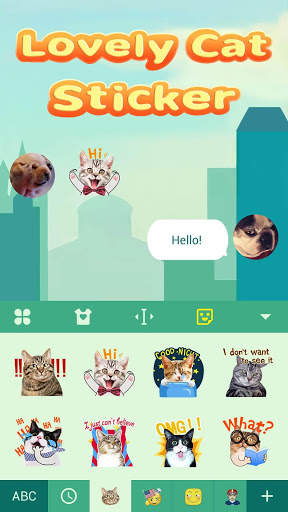 Cat Word Sticker with lovely style for Messenger screenshot 3