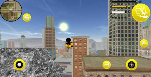 Neon Spider Stickman Rope Hero City Gangstar Crime screenshot 3