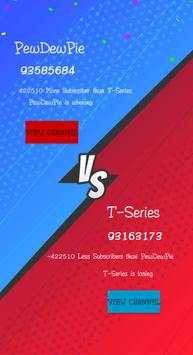 Youtube Wars - PewDewPie VS T-Series Subscribers screenshot 2