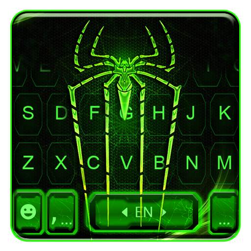 Neon Electric Spider Keyboard Theme 1.0