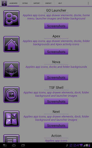 Serenity Launcher Theme Purple screenshot 22