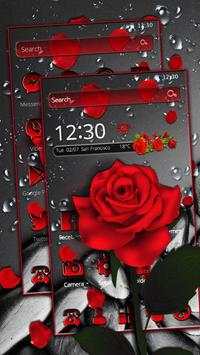 Crimson red rose Tema screenshot 3