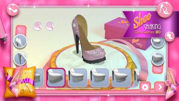 Shoe Making Girls Games 3D screenshot 5