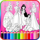 Coloring Book Princess icon