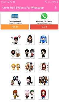 Unnie Doll Cute Stickers For Whatsapp screenshot 3