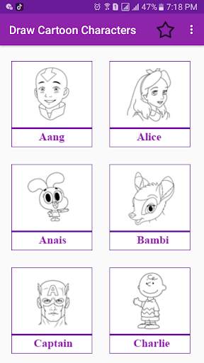 How To Draw Cartoon Character скриншот 1