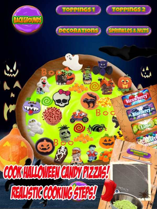 Halloween Candy Pizza Maker - Dessert Food Cooking screenshot 7