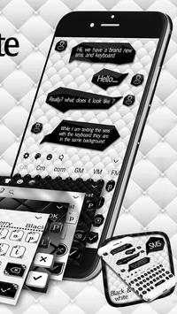SMS Black White Keyboard screenshot 2