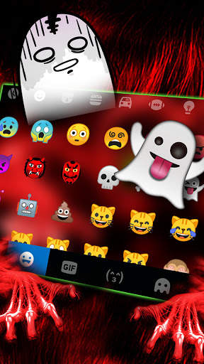 Latar Belakang Keyboard Scary Zombie Skull screenshot 3