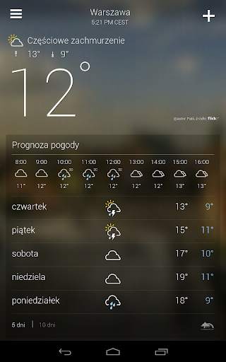 Pogoda Yahoo screenshot 10