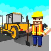 Blocky Highway Road Building icon