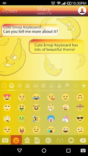 Banana Emoji Keyboard Theme Wallpaper screenshot 2