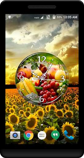 Fruits Clock Live Wallpaper screenshot 1