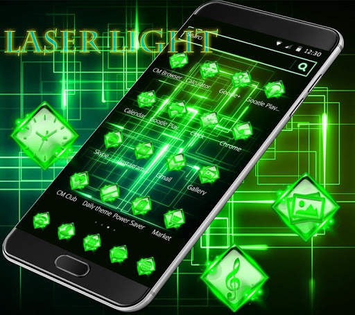 Green Laser Light Theme screenshot 2