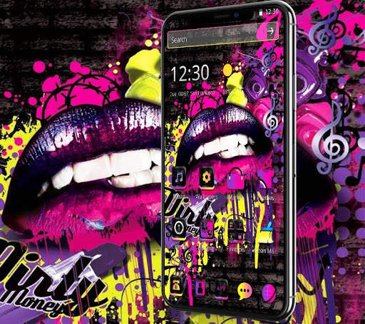 Graffiti Hot Lips Theme screenshot 1