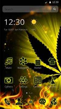 Weed Yellow Fire Theme скриншот 5