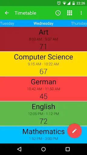 Timetable screenshot 5