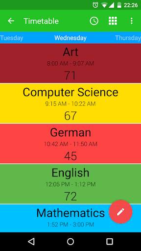Timetable screenshot 5