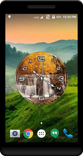 Waterfall Clock Live Wallpaper screenshot 2