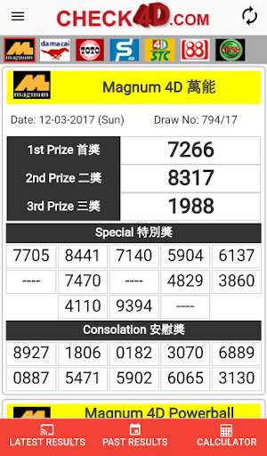 Check4D - Live 4D Results screenshot 1
