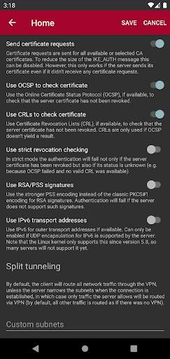 strongSwan VPN Client screenshot 5