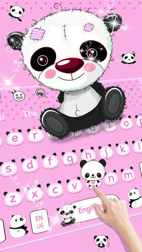 Cute Panda Keyboard Theme screenshot 2