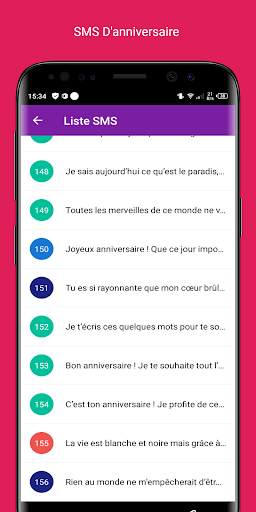 SMS Anniversaire 2024 screenshot 5