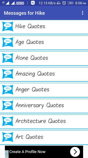Messages for whatsapp hike screenshot 1