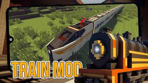 Train mod for Minecraft PE 1 تصوير الشاشة
