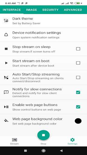 Screen Mirroring - Screen Stream to Web browsers screenshot 3