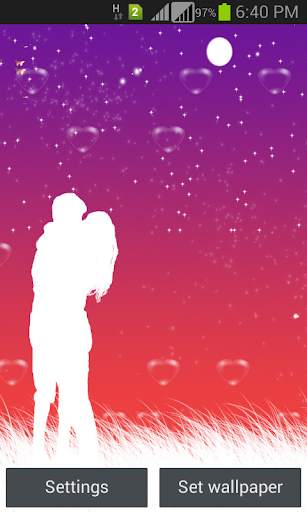 Romantic Love Live Wallpaper screenshot 3