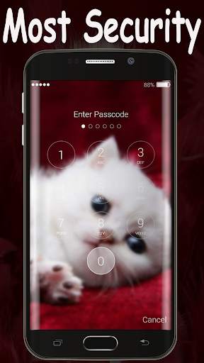 Cute Kitten Lock Screen 2 تصوير الشاشة