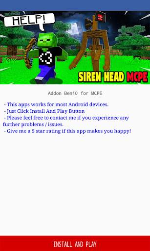 Siren Head [Horror] for Minecraft PE screenshot 1