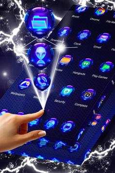 Dark Blue Glass Launcher screenshot 5